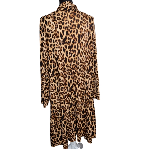 Beeuniq open long animal print cardigan Size 1XL - Picture 3 of 6